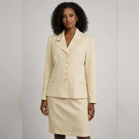 Elegant Cream Women's Blazer #193 - Picture 1 of 11